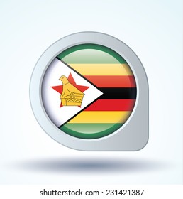 Flag of Zimbabwe, vector illustration