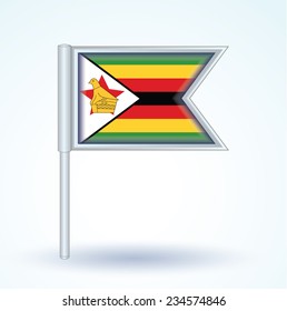 Flag of  Zimbabwe, vector illustration