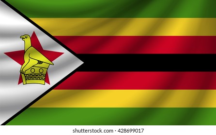 Flag of Zimbabwe, vector illustration