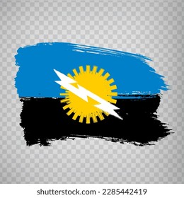 Flag of Zulia from brush strokes. Flag Zulia State of Venezuela on transparent background for your web site design, app, UI. Venezuela. EPS10.