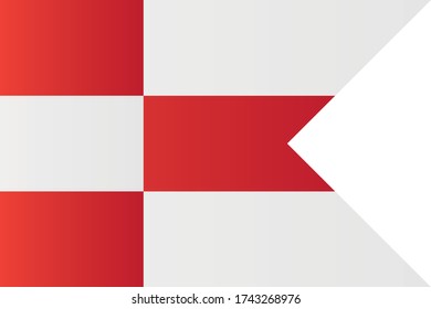 Flag of Zvolen City, Slovak Republic. Slovakia Vector Illustration Symbol