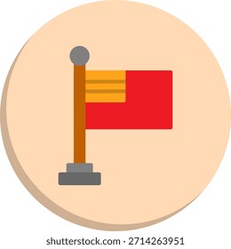 Symbol für einen flachen Kreis mit Markierung
