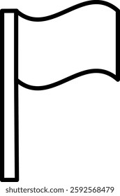 Flagged Vector Line Icon Design