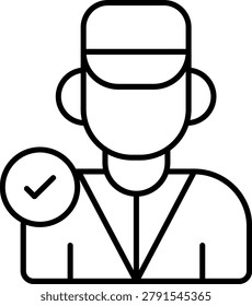 Flagman Icon Vector Element line icon design vector icons