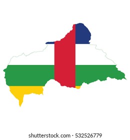 Flag-map of the Central African Republic