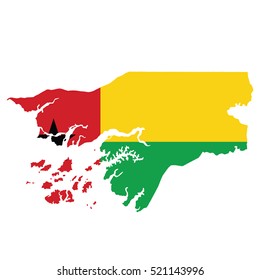 Flag-map of Guinea-Bissau