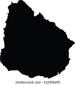 Flag-map of Uruguay