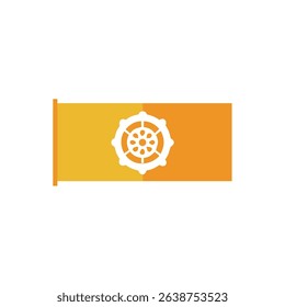 flag-of-dharma icon vector illustration style