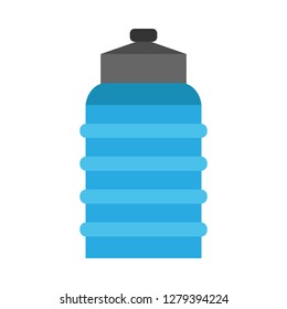 Flagon blue pottery liquid beverage vector icon. Water  bottle logo delivery big plastic canister gallon