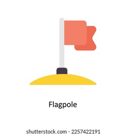 Flagpole vector Flat Icons. Simple stock illustration stock illustration