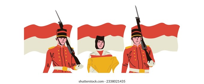 The flag-raising team has the task of hoisting the flag during various ceremonies, whether it be routine ceremonies, commemorating important days, or on Independence Day.