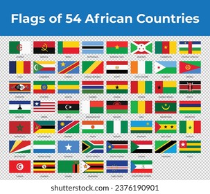 Banderas de 12 países africanos