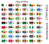 Flags of Africa vector set