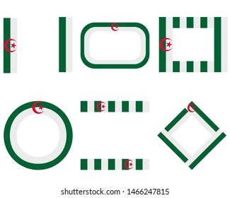 Flags of Algeria with copy space