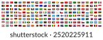 Flags of all countries set. National symbols collection