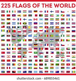 Flags all over the world vector graphics