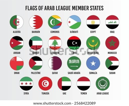 Flags of Arab League member countries