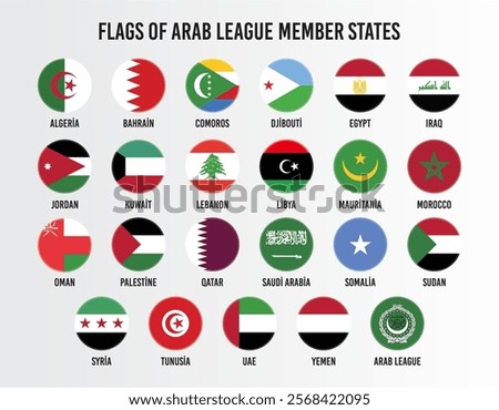 Flags of Arab League member countries