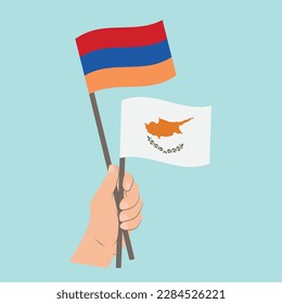Flaggen Armeniens und Zyperns, Händeflaggen