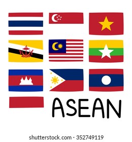 flags for asea countries