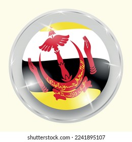 Flaggen asiatischer Länder und asiatischer 3D-Ball