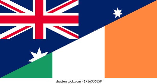 flags of australia and ireland