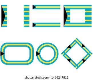Flags of the Bahamas with copy space