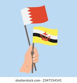 Flaggen von Bahrain und Brunei, Händlerflaggen