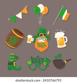 Flags, balloons, beer and costumes For the St. Patrick's Day celebration