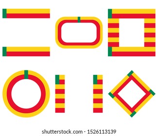 Flags of Benin with copy space