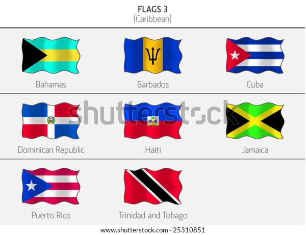 Flags Caribbean Countries 3 Stock Vector (Royalty Free) 25310851