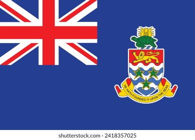 Flags of the Cayman Islands. Flat element design. National Flag. White isolated background 