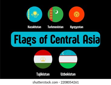 Flags of Central Asia. Asia. Asia Flags