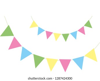 flags colored party garland
