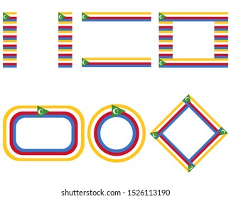 Flags of Comoros with copy space