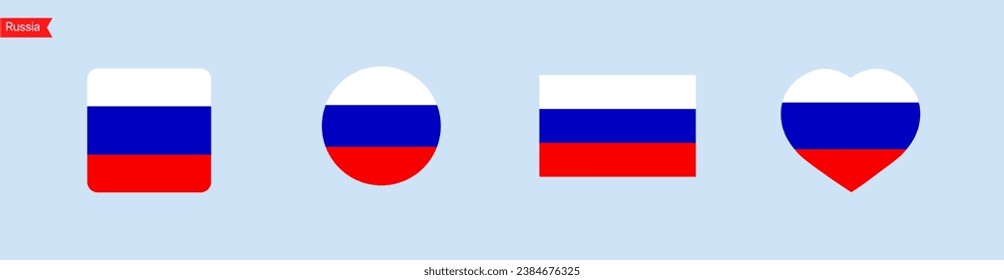Flags of the countries Europe continent. Isolated flags of Europe continent. Color square flags of Europe countries. Vector icons