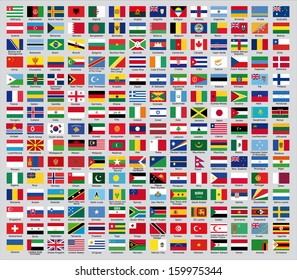 Flags of the countries of the new world