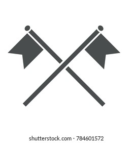 Flags crossed icon