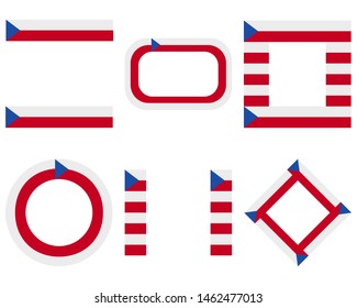 Flags of Czech Republic with copy space