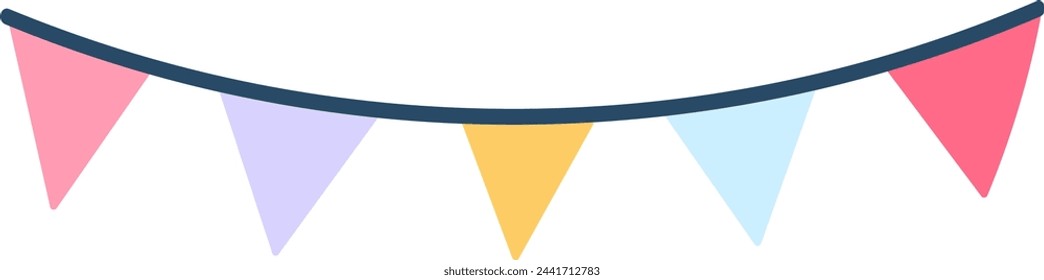 Flags Decorative Ribbon Vector Illustration