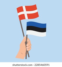 Flaggen von Dänemark und Estland, Händlerflaggen