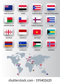 Flags of different countries. Vector. 