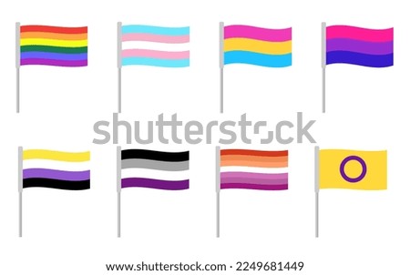 Flags of different sexual minorities symbols of tolerance