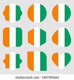 flags côte d'ivoire africa illustration vector eps