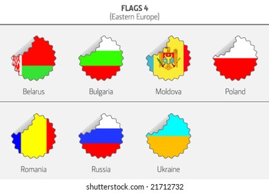 Flags Eastern Europe States 4 Stock Vector (Royalty Free) 21712732