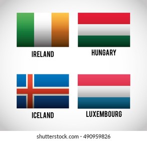 Flags of europe icon. Nation and government theme. Colorful and isolated design. Vector illustration