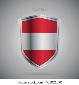 Flags europe vector icon. Austria flag, isolated.