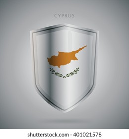 Flags europe vector icon. Cyprus flag, isolated. Modern design. National country flag. Country of member the European Union.