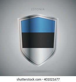 Flags europe vector icon. Estonia flag, isolated.