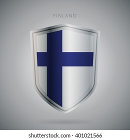 Flags europe vector icon. Finland flag, isolated. Modern design. National country flag. Country of member the European Union.
